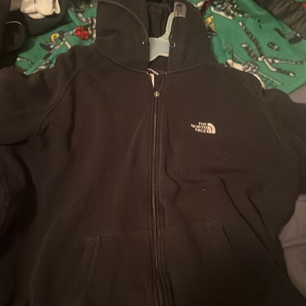 Black North Face full zip hoodie size large